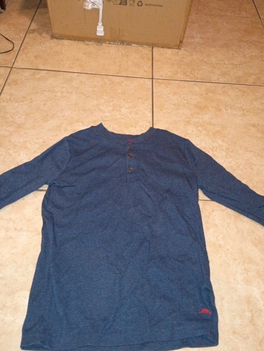 Tommy Bahama Men's Long Sleeve Henley in Navy